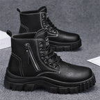 Damen Stiefeletten mit robustem Profil und seitlichem Reißverschluss
