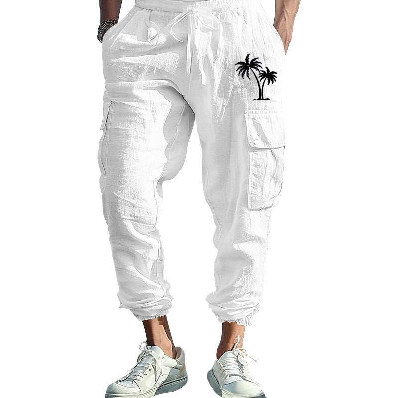 Herren Cargohose mit seitlichen Taschen und verstellbarem Bund R&B