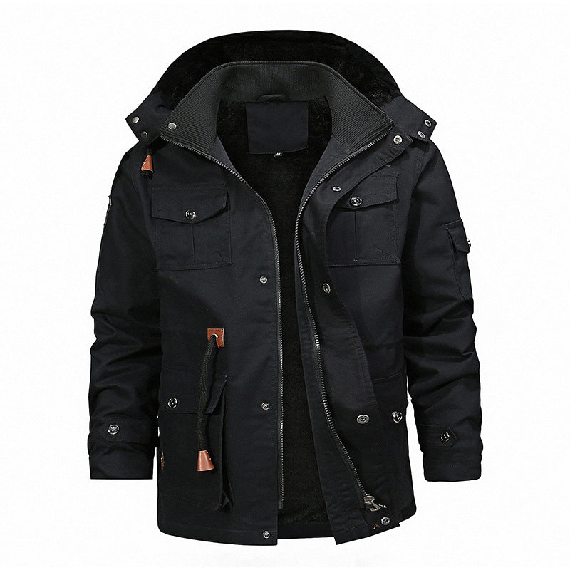 Herren robuste Utility-Jacke mit warmem Innenfutter R&B
