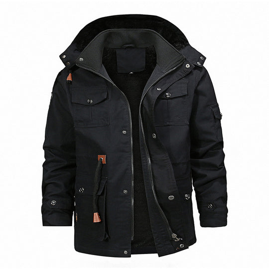 Herren robuste Utility-Jacke mit warmem Innenfutter R&B