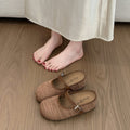 Damen bequeme Clogs mit verstellbarem Riemen und rutschfester Sohle R&B