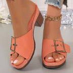 Damen Elegante und bequeme Plateau-Sandalen mit dekorativem Schnallenverschluss R&B
