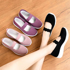 Damen bequeme und atmungsaktive Ballerinas mit elastischem Einsatz R&B