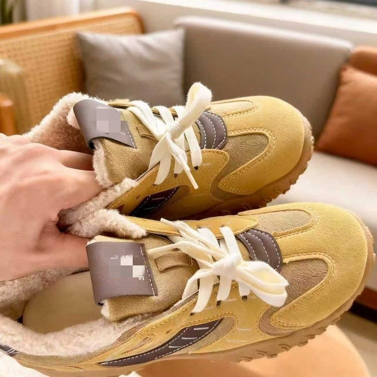 Damen Bequeme Outdoor-Sneaker mit wärmendem Innenfutter und modischer Schnürung R&B