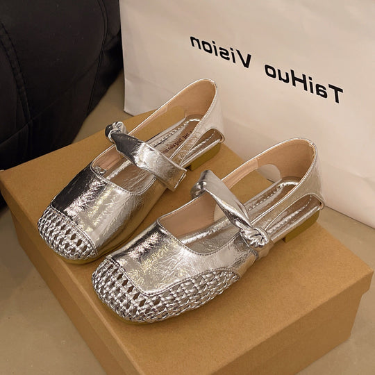 Damen Ballerinas mit modischem Riemchen und elegantem Flechtdetail R&B