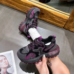 Damen sportliche Sneakers mit modernem Design und robustem Sohlenprofil R&B