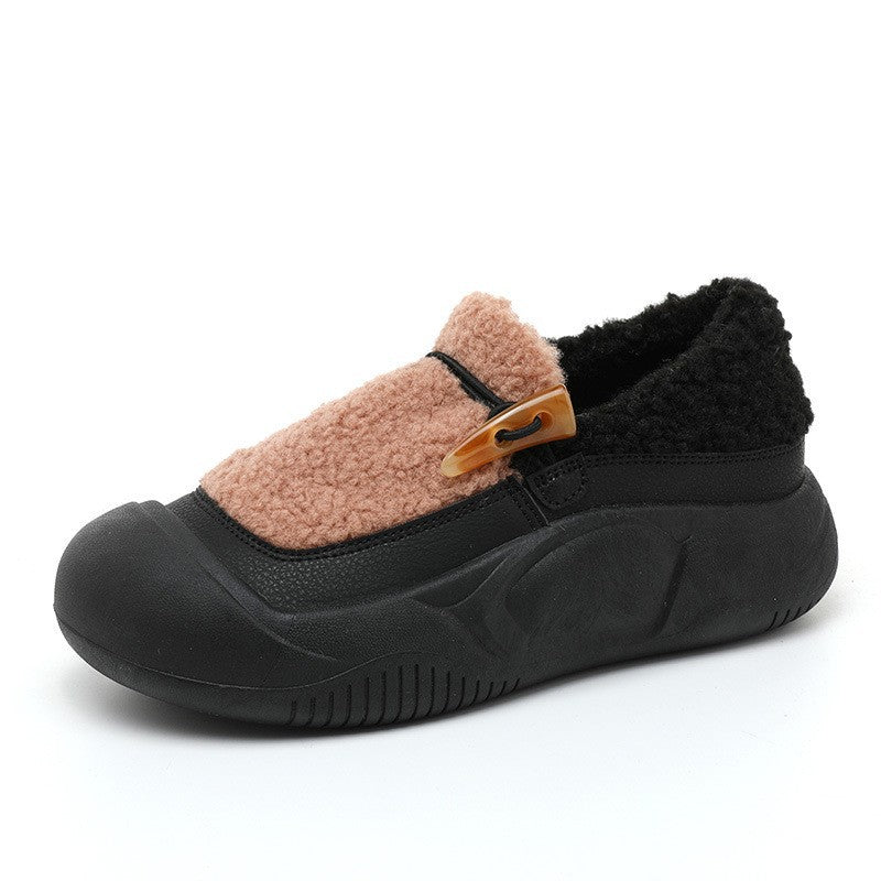 Damen warme Hausschuhe mit praktischer Schnalle und rutschfester Sohle R&B