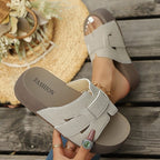 Damen Komfortable Mules mit modischem Riemendesign R&B