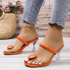 Damen Elegante und raffinierte Mules mit durchsichtigen Akzenten R&B