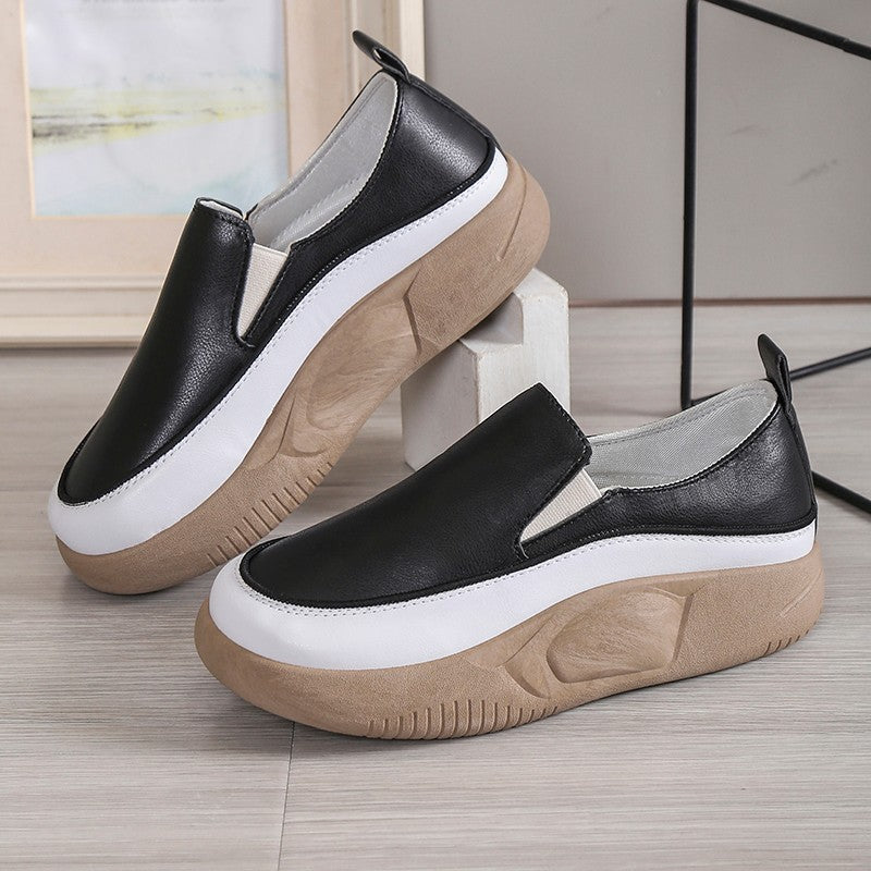 Damen trendige Slip-On Sneakers mit modischem Plateau R&B