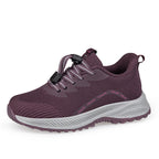 Damen komfortable Laufsneaker mit elastischem Schnellverschluss und atmungsaktiver Mesh-Oberfläche R&B