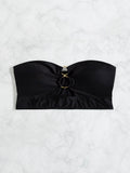Damen Bandeau-Bikinioberteil mit raffiniertem Ringdetail R&B