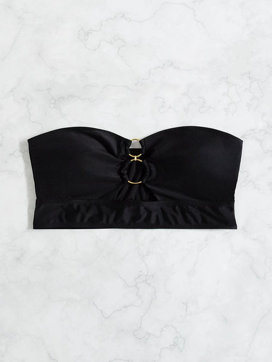 Damen Bandeau-Bikinioberteil mit raffiniertem Ringdetail R&B