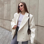 Damen modische oversized Blazerjacke mit schickem Design R&B