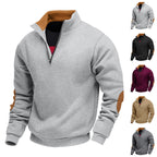 Herren Sportlicher Stehkragenpullover mit Reißverschluss akzenten R&B