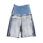 R&B | Kontrastfarbene Spleiß-Denim-Shorts