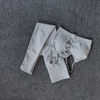 Damen Sportliches Crop Top- und Leggings-Set mit atmungsaktivem Material R&B