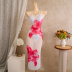Damen Transparente Strandrobe mit floralem Muster R&B