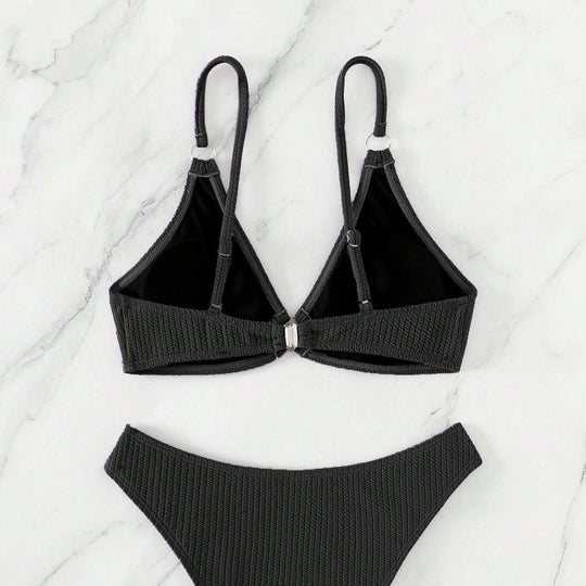 Damen Triangel-Bikini mit Ringverzierungen R&B