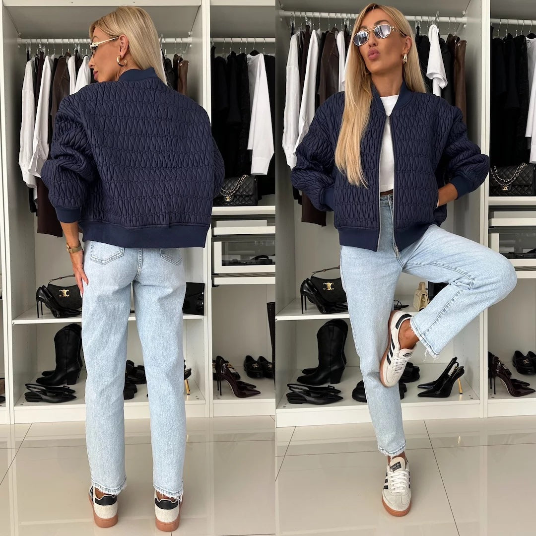 Damen elegante Steppjacke mit voluminösen Ärmeln R&B