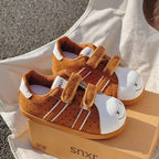 Damen Sneaker mit doppelt verstellbarem Klettverschluss und weichem Innenfutter