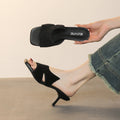 Damen Elegante Slide-Pantoletten mit speziellem Riemen R&B