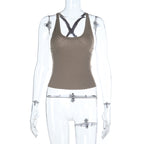 Damen Sportliches Racerback-Top R&B