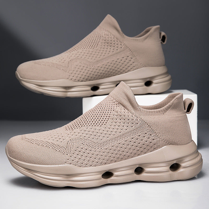 Damen Sportliche Strick-Sneaker mit atmungsaktiver Obermaterialstruktur