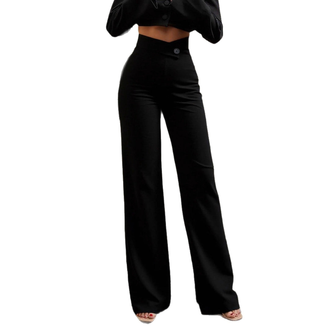 Damen Elegante High-Waist Hose mit weitem Schnitt R&B