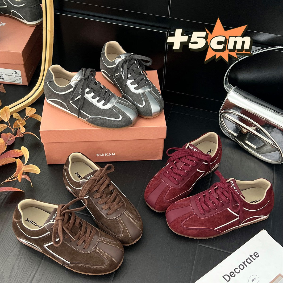 Damen Sneaker aus luxuriösem Wildleder mit sportlichem Design und atmungsaktiver Sohle R&B