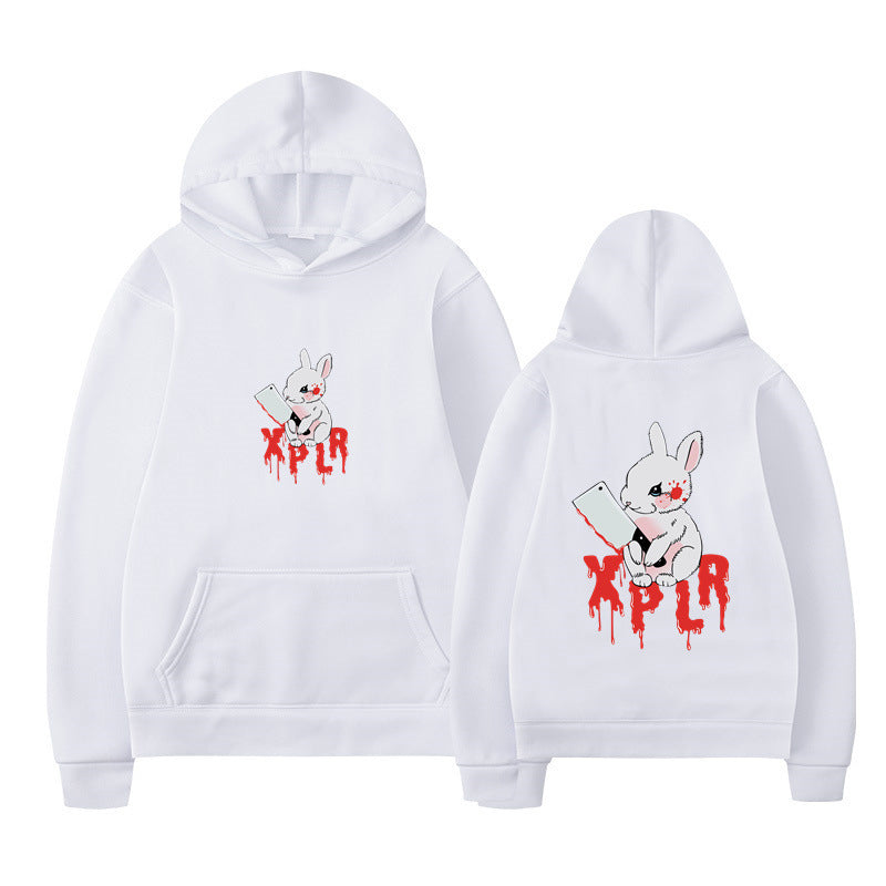 Damen Kapuzensweater mit auffälligem Cartoon-Motiv und bequemer Passform R&B