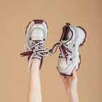 Damen Trendige Chunky Sneakers mit doppelter Dämpfung und atmungsaktivem Mesh-Obermaterial