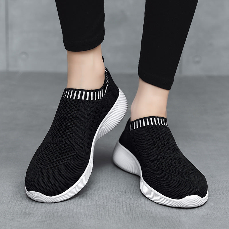 Damen Bequeme Slip-On Sneakers mit atmungsaktivem Obermaterial