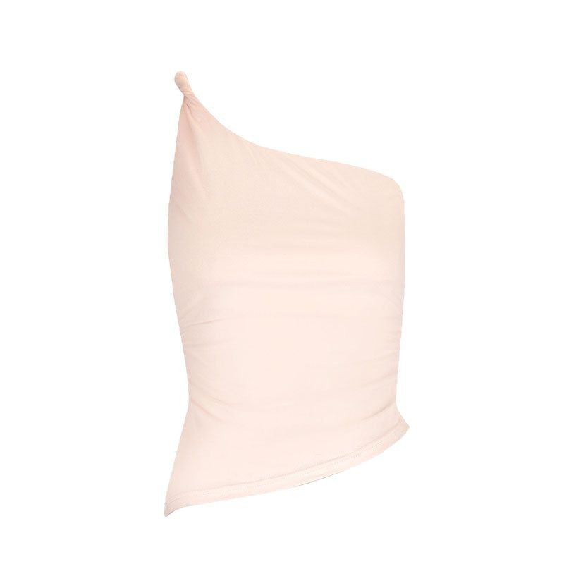 Damen asymmetrisches Top mit elegantem Ein-Schulter-Schnitt und figurformendem Design R&B