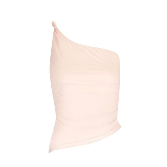Damen asymmetrisches Top mit elegantem Ein-Schulter-Schnitt und figurformendem Design R&B