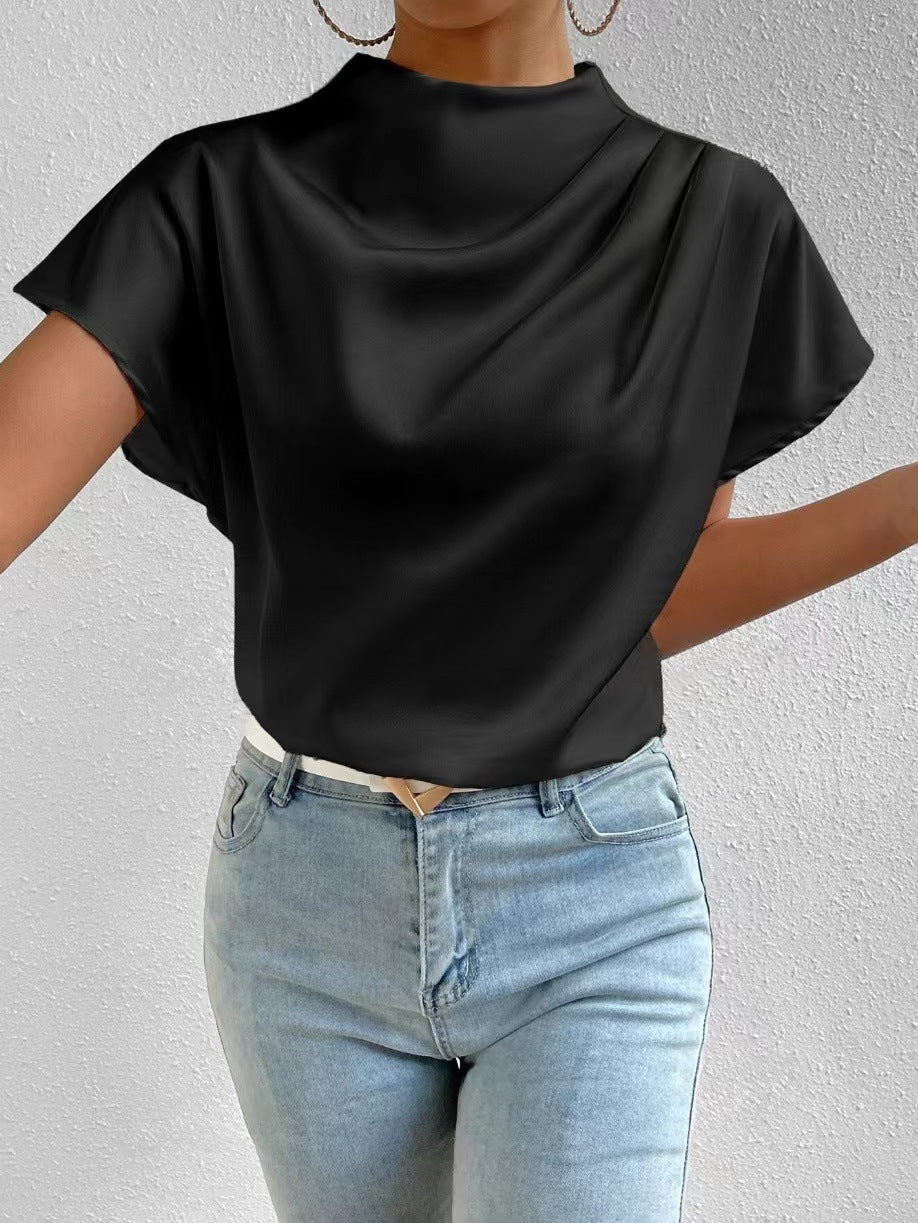 Damen ierte Bluse mit elegantem Stehkragen R&B