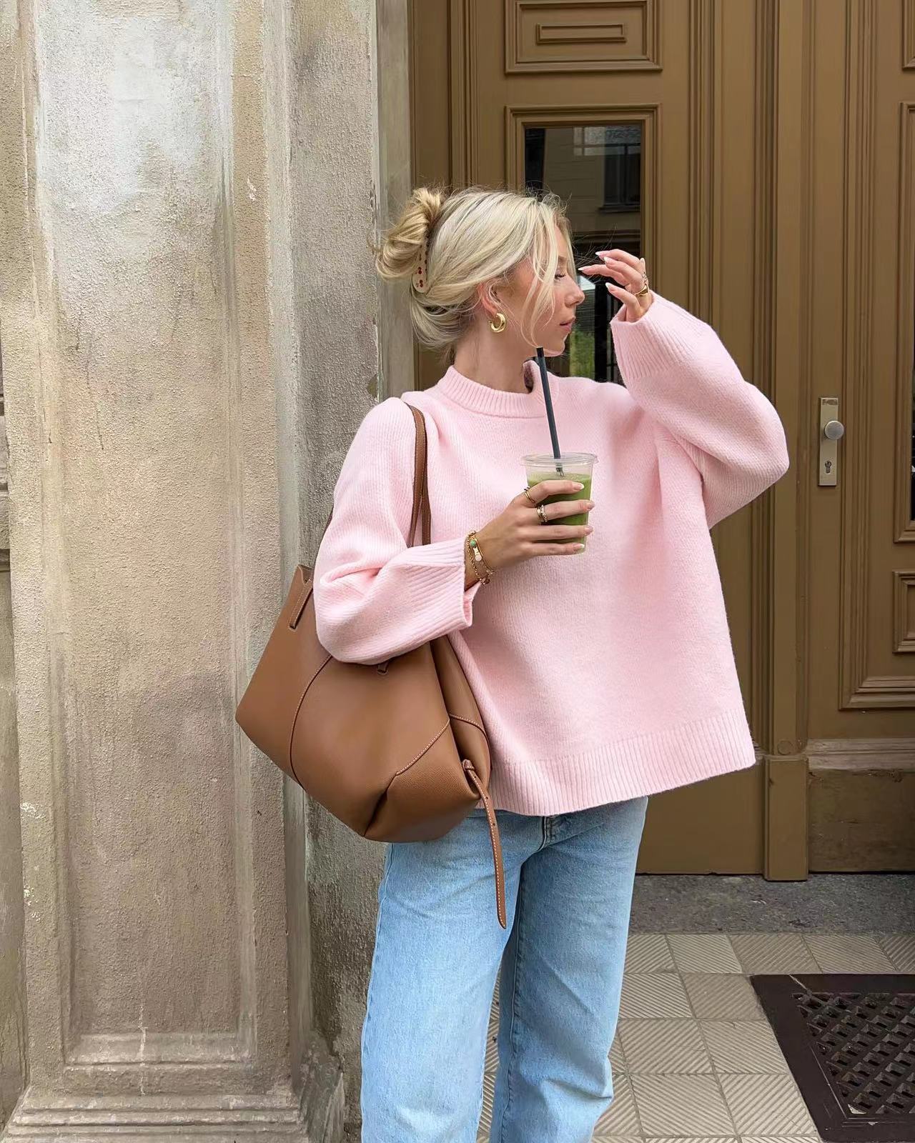 R&B | Strickpullover mit Hohem Hals Lässige Passform Minimalistischer Stil