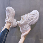Damen Chunky Sneakers mit atmungsaktiver Mesh-Konstruktion und robustem Sohlenprofil R&B