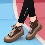 Damen Hochmodische Knit Sneaker mit trendigem Plateau und stabiler Sohle R&B