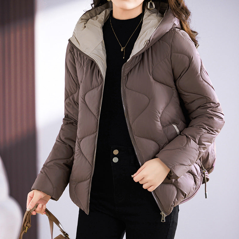 Damen isolierte Pufferjacke mit hohem Kragen und praktischen Reisverschlusstaschen R&B