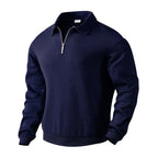 Herren Sportlicher Pullover mit Reißverschluss und strukturiertem Design R&B