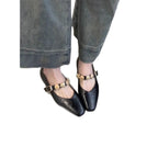 Damen Elegante und modische Ballerinas mit dekorativer Schnalle R&B
