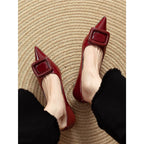 Damen elegante Lackpumps mit modischem Schnallen-Design R&B