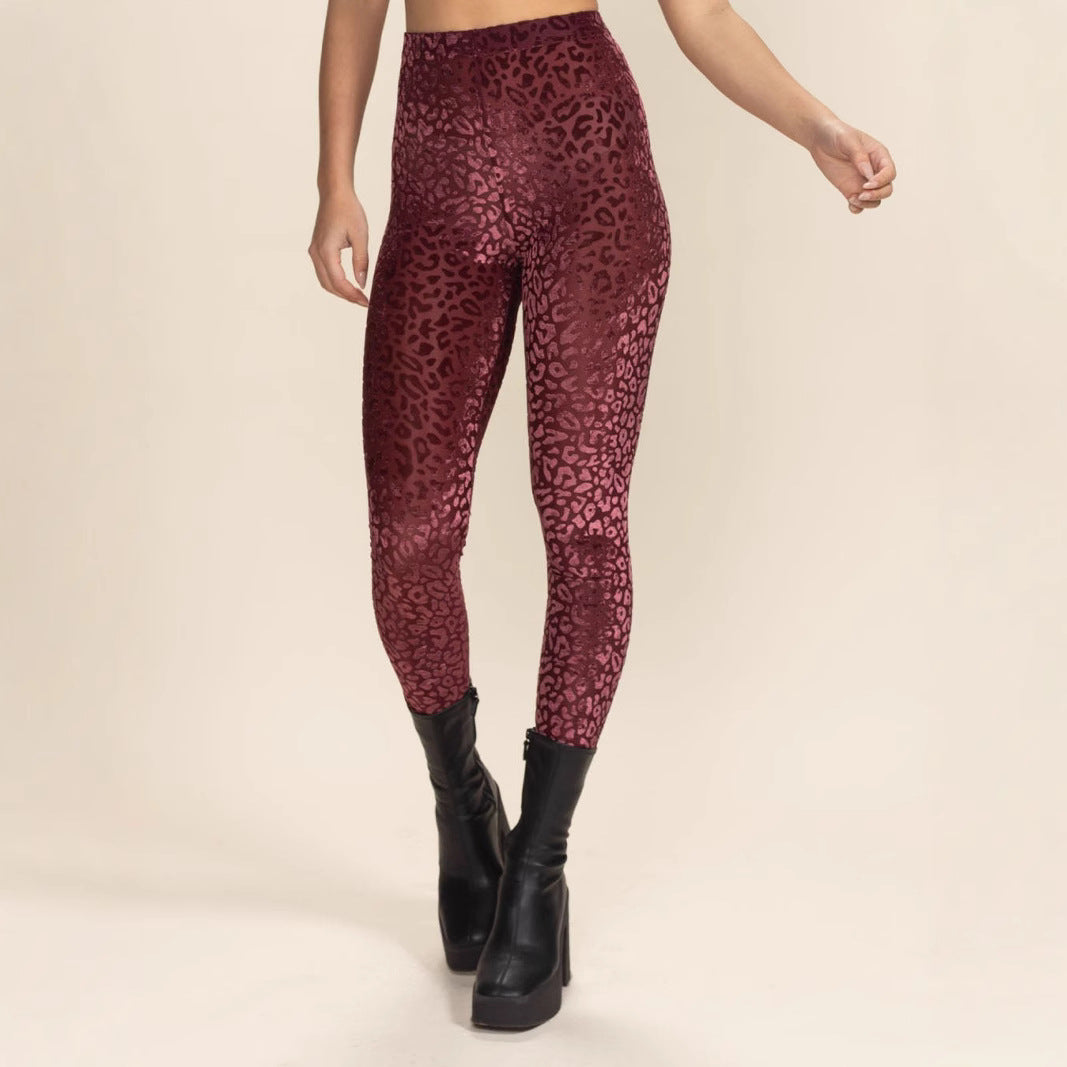 Damen Hochtaillierte Leggings mit animalischem Muster R&B