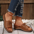Damen Clogs mit modischem Flecht-Design und komfortablem Fußbett R&B