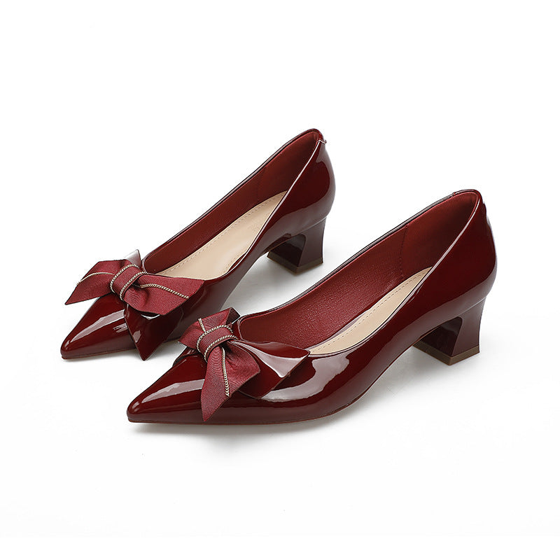 Damen Pumps mit eleganter Schleifenapplikation