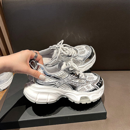 Damen modische Sneaker mit atmungsaktiver Oberflächenstruktur und dämpfender Sohle R&B