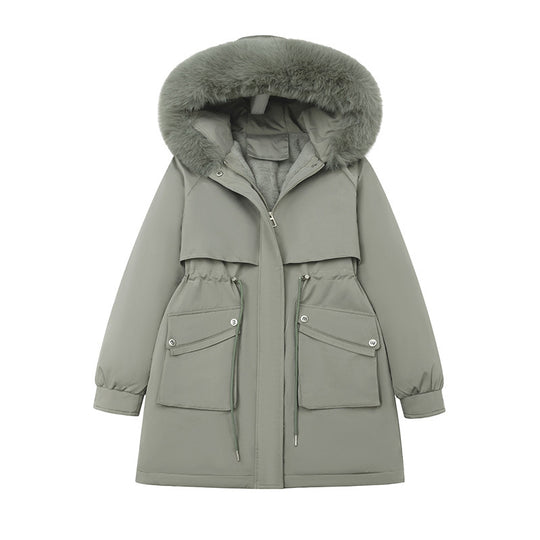 Damen Modischer Winterparka mit kuscheligem Innenfutter und praktischen Taschen R&B