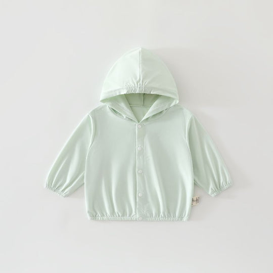 Unisex nan weichen Stretch-Baumwollmischung Kapuzenjacke für Babys mit Druckknopfverschluss R&B