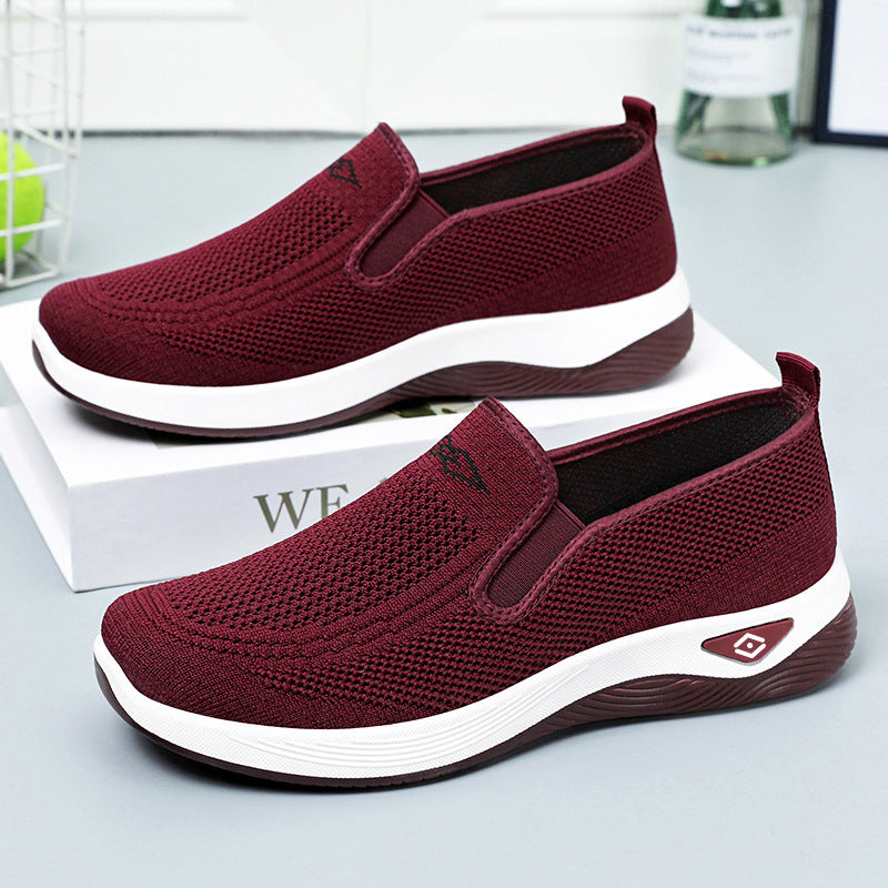 Damen Bequeme Slip-On Sportschuhe mit atmungsaktivem Netzdesign R&B